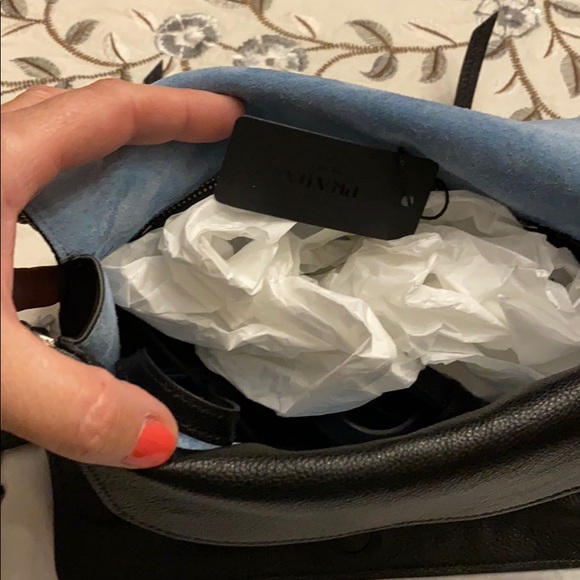 Prada studded leather shoulder bag in Black - Picture 10 of 14